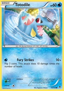 Totodile Pokemon card from Phantom Forces