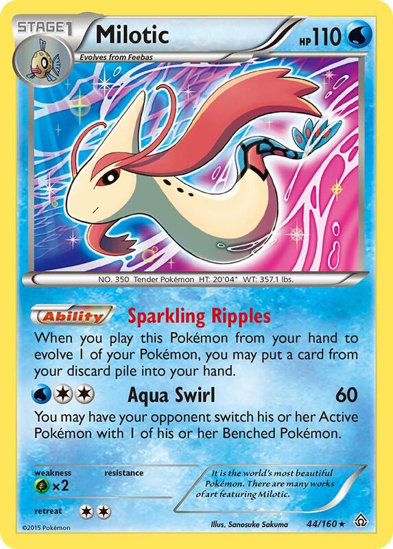 Milotic Pokemon card from XY - Primal Clash