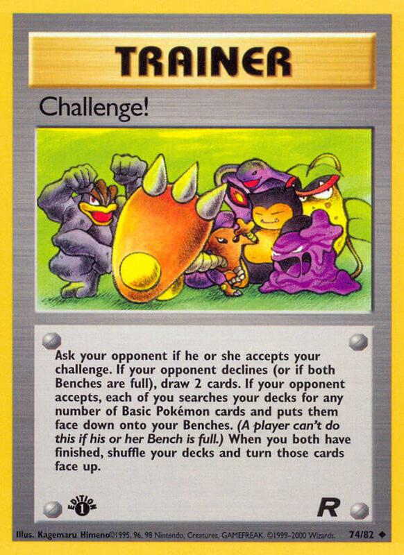 Challenge! Pokemon card from Team Rocket