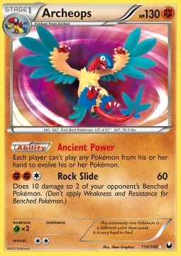 Archeops Pokemon card from Dark Explorers