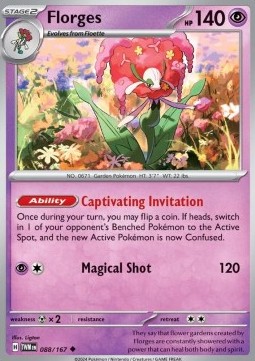 Florges Pokemon card from Twilight Masquerade