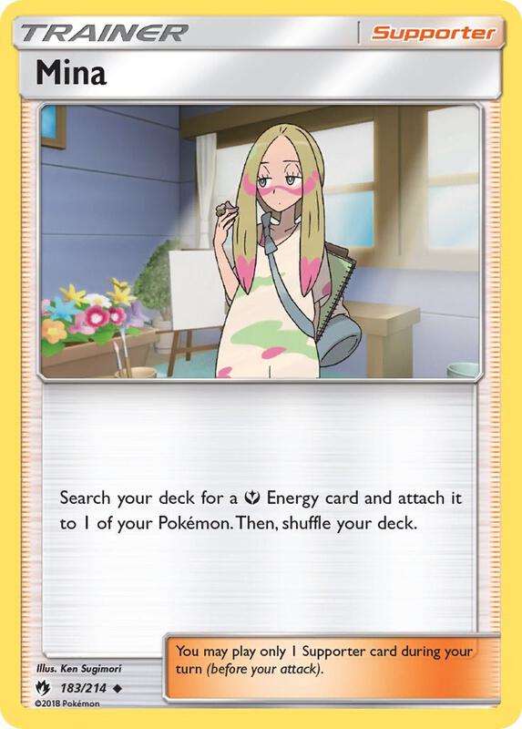 Mina Pokemon card from SM - Lost Thunder