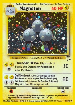 Magneton (Holo) Pokemon card from Base Set 2