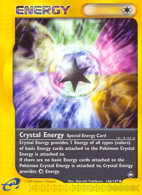 Crystal Energy Pokemon card from Aquapolis