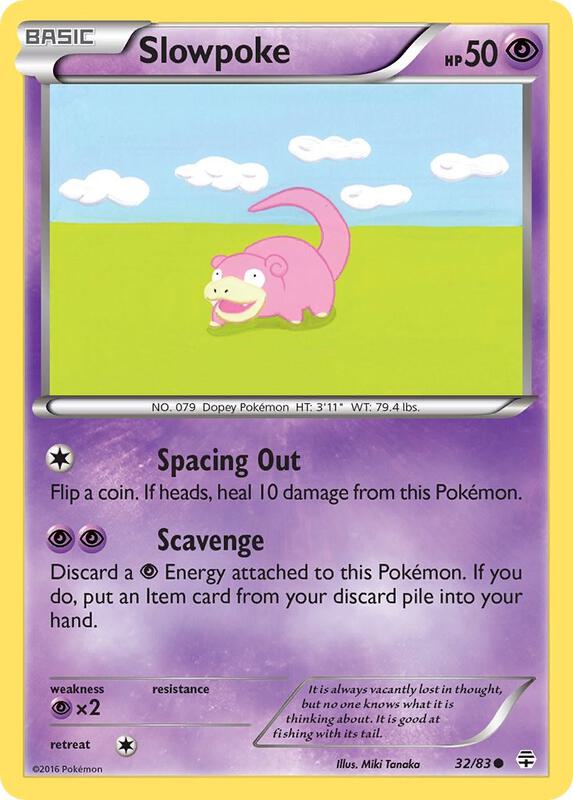 Slowpoke Pokemon card from Generations