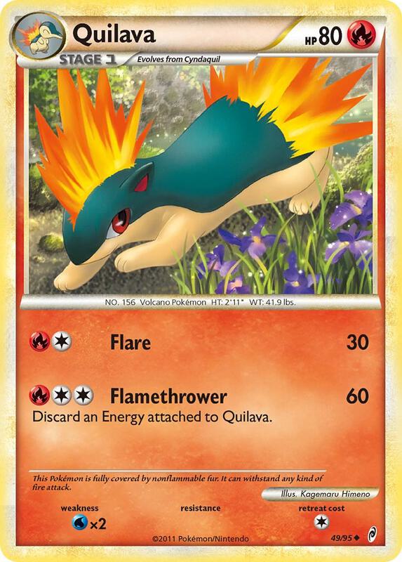 Quilava Pokemon card from Call of Legends
