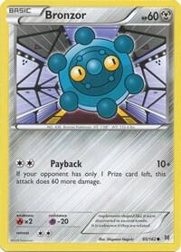 Bronzor Pokemon card from XY - BREAKthrough