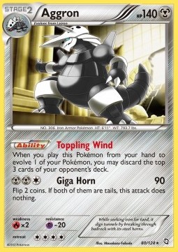 Aggron Pokemon card from Dragons Exalted