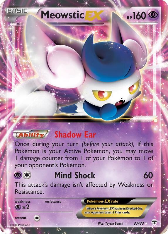 Meowstic EX Pokemon card from Generations