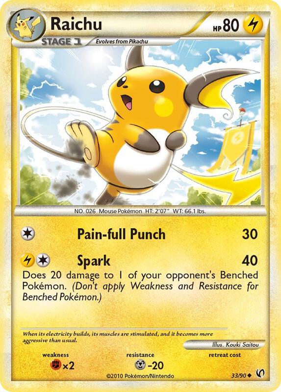 Raichu Pokemon card from Undaunted