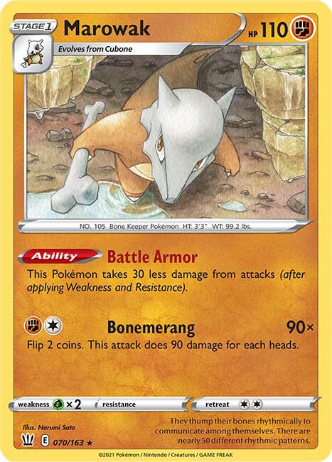 Marowak Pokemon card from SWSH05: Battle Styles