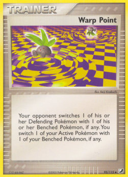 Warp Point Pokemon card from EX Unseen Forces