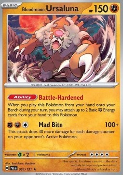 Bloodmoon Ursaluna Pokemon card from Prismatic Evolutions