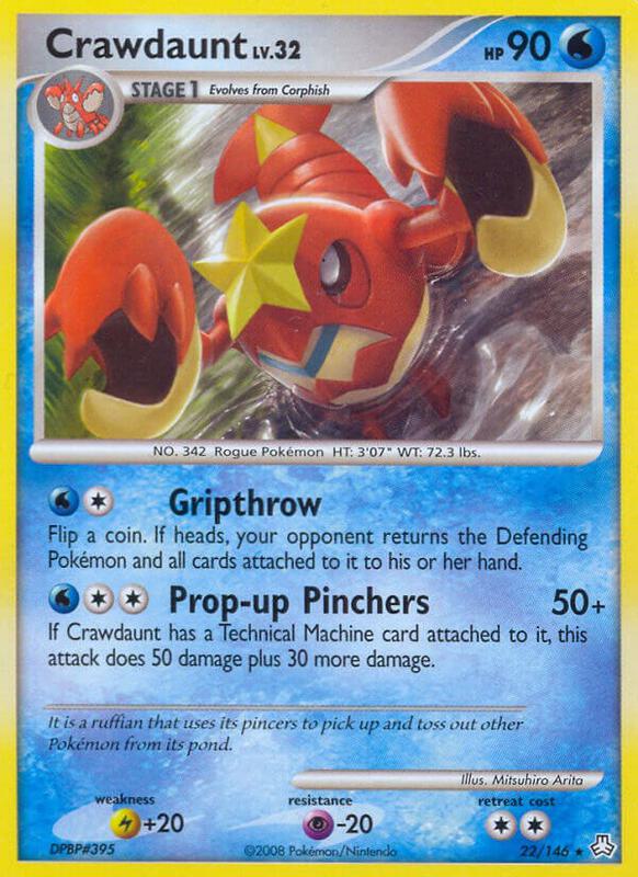 Crawdaunt Pokemon card from Legends Awakened
