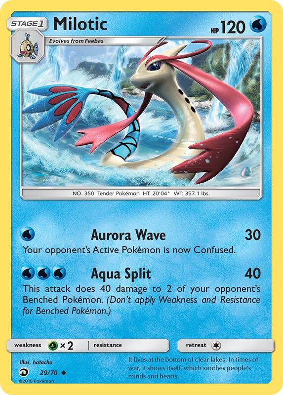 Milotic Pokemon card from Dragon Majesty
