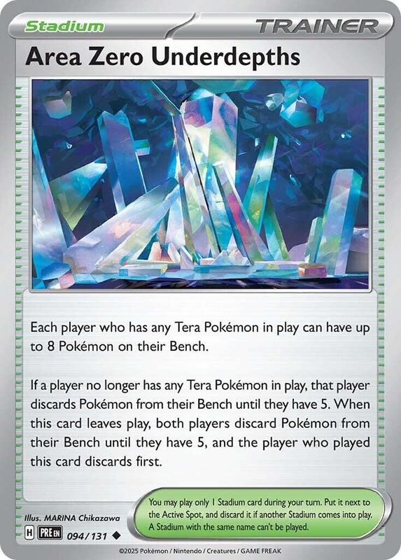 Area Zero Underdepths Pokemon card from SV: Prismatic Evolutions