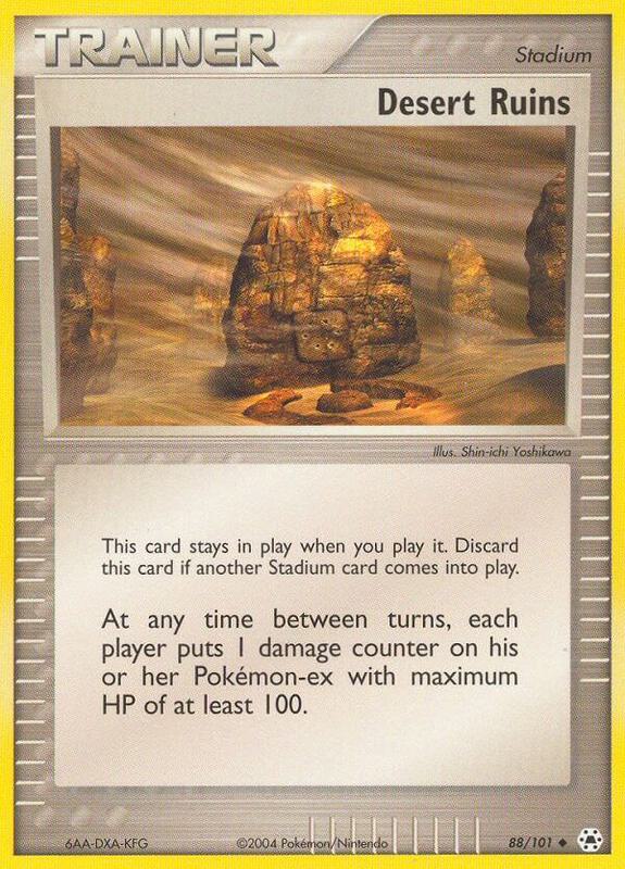 Desert Ruins Pokemon card from Hidden Legends