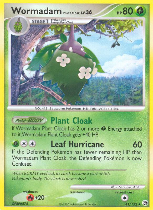 Wormadam Plant Cloak Pokemon card from Secret Wonders