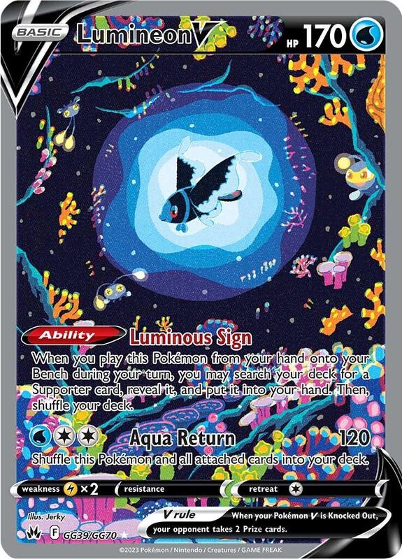 Lumineon V Pokemon card from Crown Zenith: Galarian Gallery