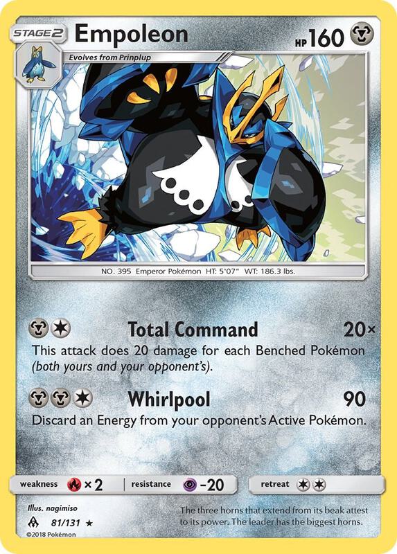 Empoleon Pokemon card from SM - Forbidden Light