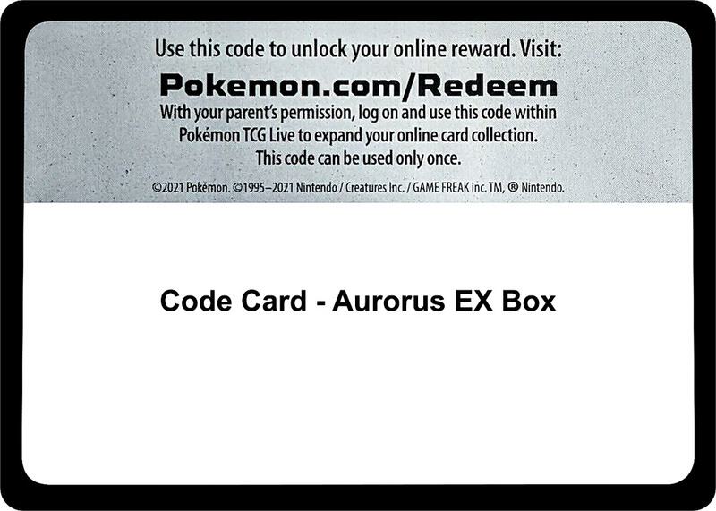Code Card - Aurorus EX Box Pokemon card from TCG: Tempest