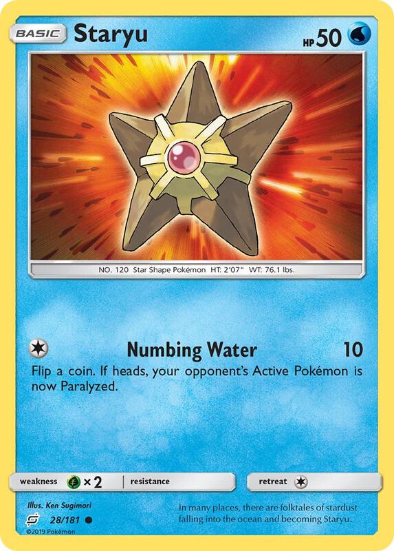 Staryu Pokemon card from SM - Team Up