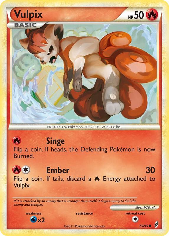 Vulpix Pokemon card from Call of Legends