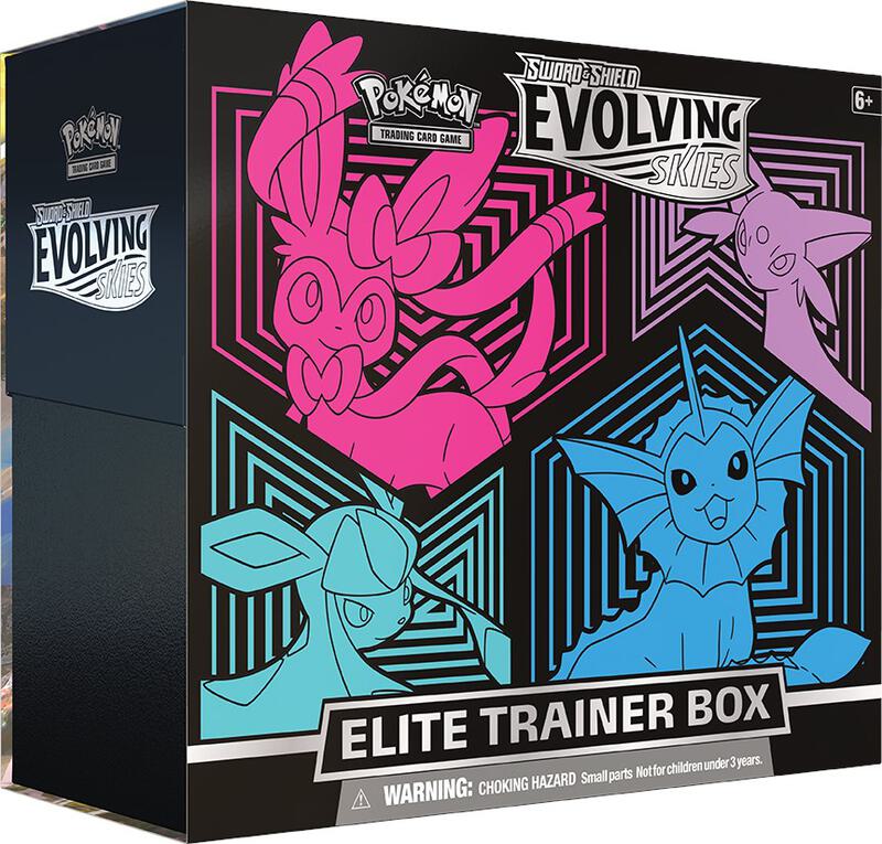 Evolving Skies Elite Trainer Box [Glaceon/Vaporeon/Sylveon/Espeon] Pokemon card from SWSH07: Evolving