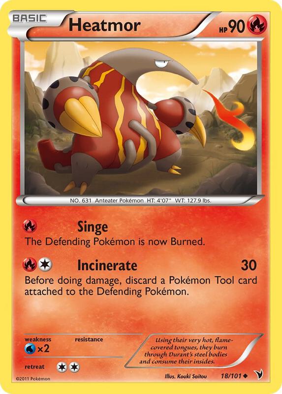Heatmor Pokemon card from Noble Victories