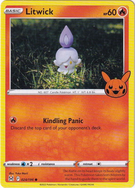 Litwick Pokemon card from Trick or Trade BOOster Bundle 2023