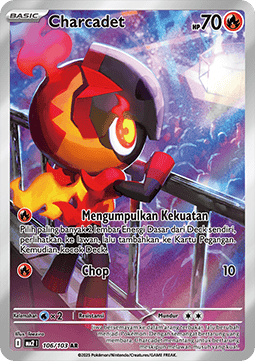 Charcadet Pokemon card from Indigo Flame