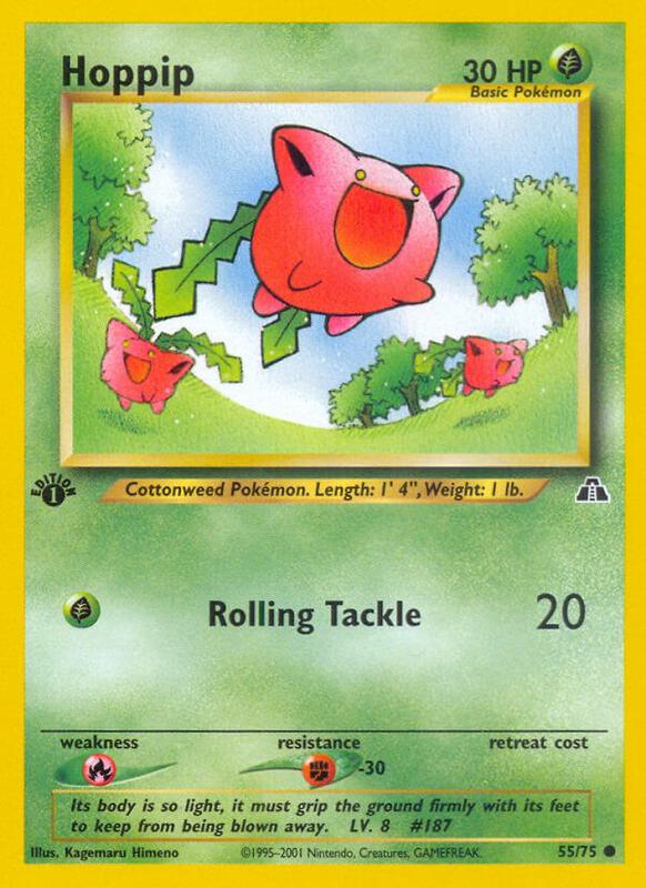 Hoppip Pokemon card from Neo Discovery