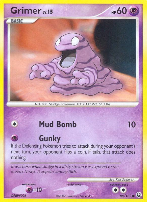 Grimer Pokemon card from Secret Wonders