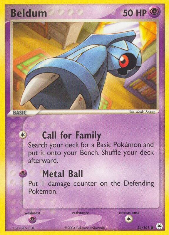 Beldum Pokemon card from Hidden Legends