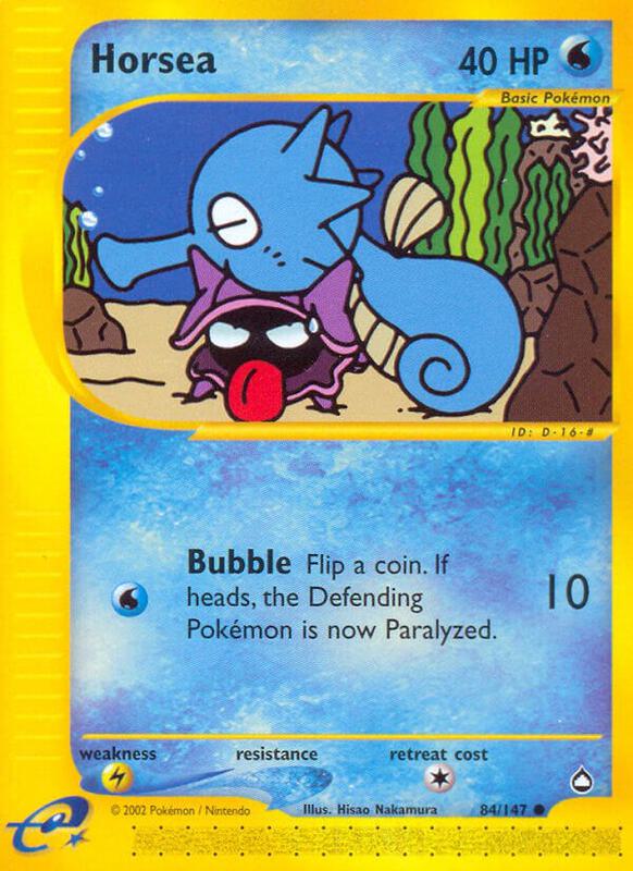 Horsea (84) Pokemon card from Aquapolis