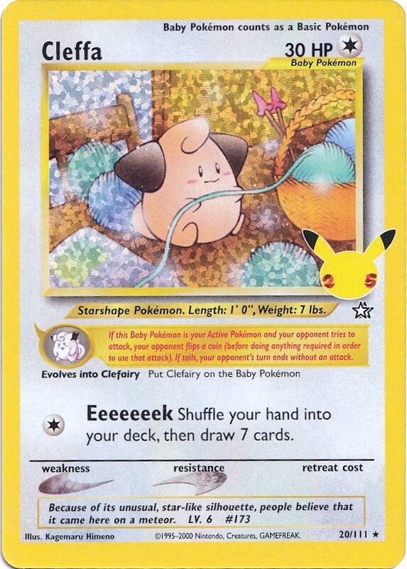Cleffa Pokemon card from Celebrations: Classic Collection