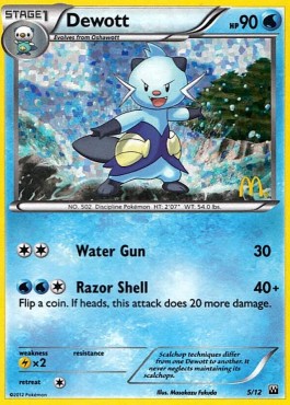 Dewott Pokemon card from McDonalds Collection 2012