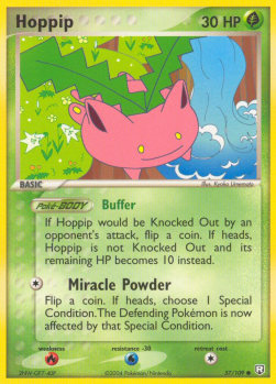 Hoppip Pokemon card from EX Team Rocket Returns