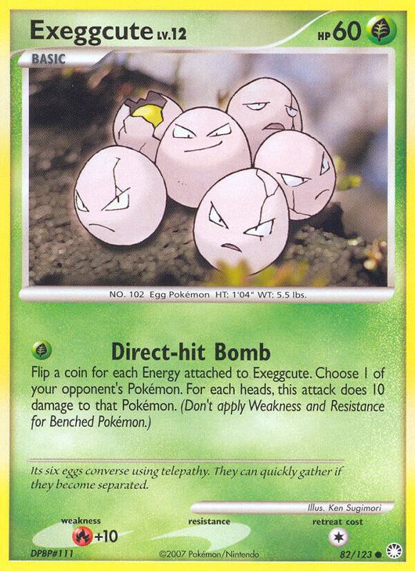 Exeggcute Pokemon card from Mysterious Treasures