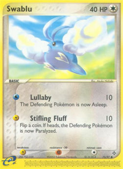 Swablu Pokemon card from EX Dragon