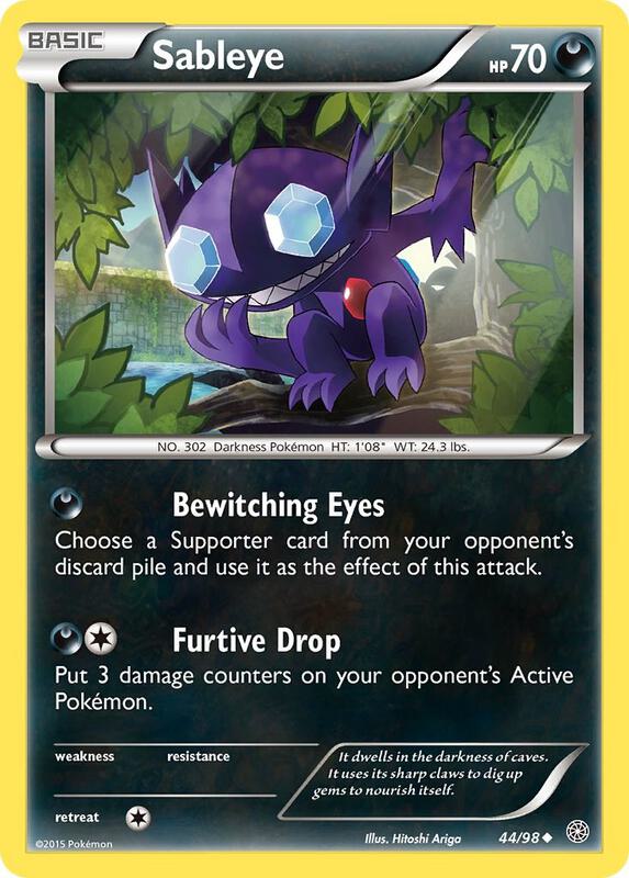 Sableye Pokemon card from XY - Ancient Origins