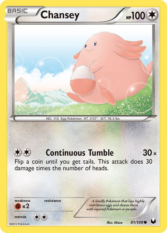 Chansey (81) Pokemon card from Dark Explorers