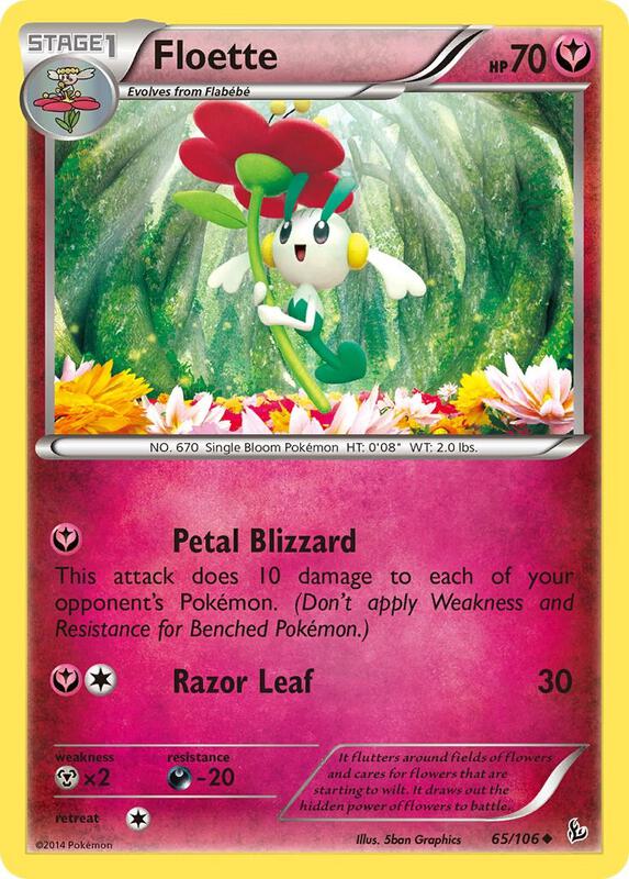 Floette (65) Pokemon card from XY - Flashfire