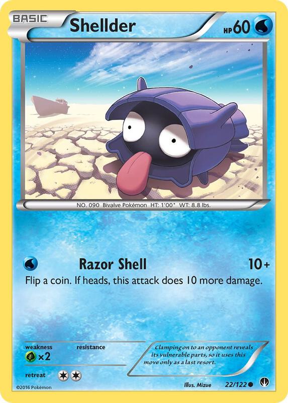 Shellder (22) Pokemon card from XY - BREAKpoint