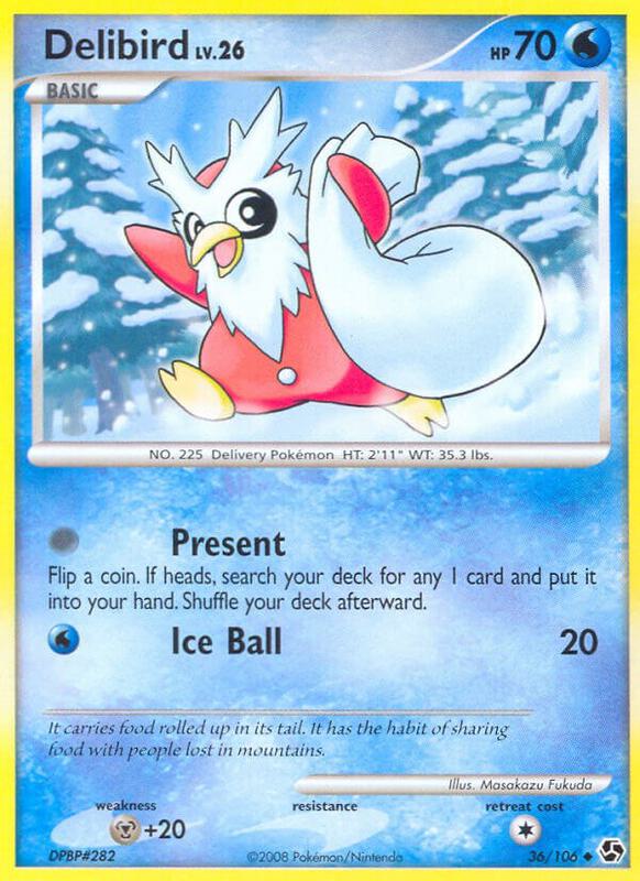 Delibird Pokemon card from Great Encounters