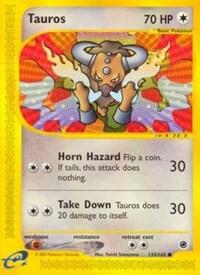 Tauros Pokemon card from Expedition