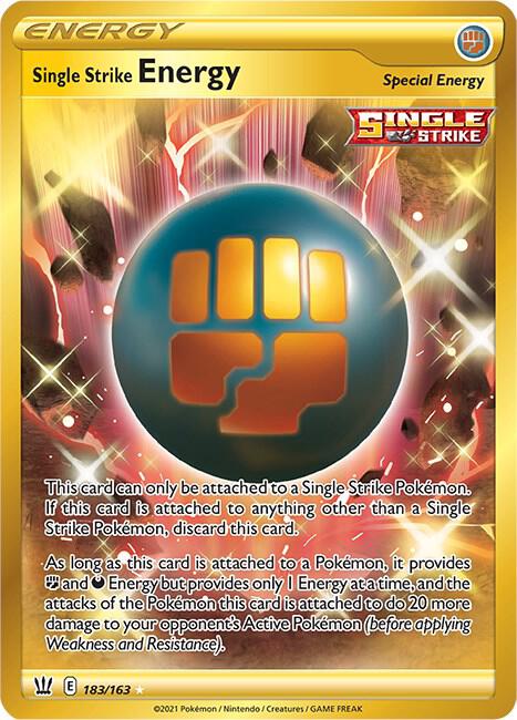 Single Strike Energy (Secret) Pokemon card from SWSH05: Battle