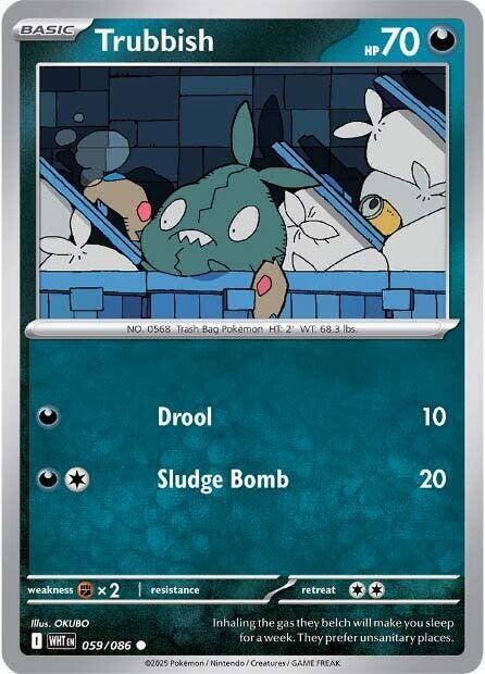 Trubbish Pokemon card from SV: White Flare