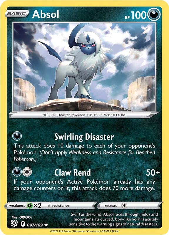 Absol Pokemon card from SWSH10: Astral Radiance