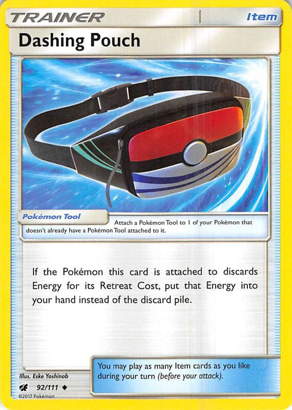 Dashing Pouch Pokemon card from SM - Crimson Invasion